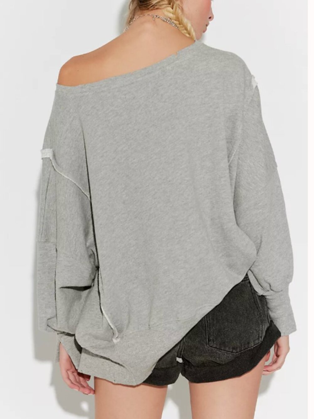 We The Free Camden Sweatshirt in Light Sand Heather Grey XS - Picture 2 of 10